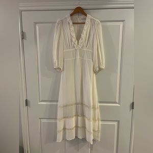 Reformation Bayley Dress - Size 8 in white